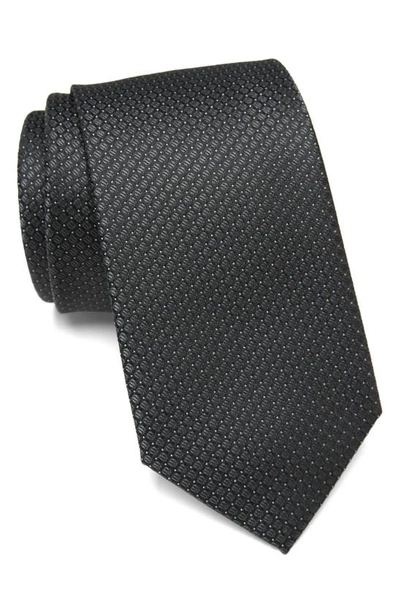 Calvin Klein Steel Micro Diamond Print Tie In Black