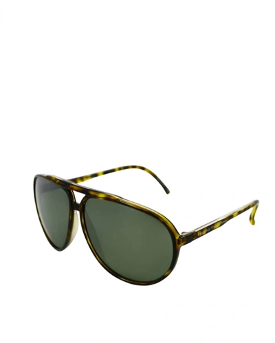 Remo Tulliani Smooth Sunglasses In Polished Tortoise/black Mirror Lens In Multi