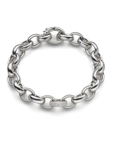 Monica Rich Kosann Rosaling Sterling Silver Chain Bracelet With White Sapphires