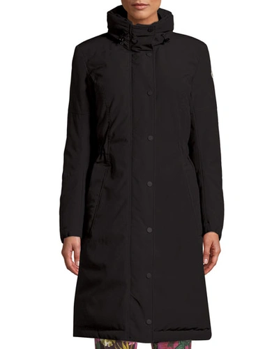 Moncler Jasseur Slim Parka Coat In Black