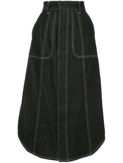 Gvgv G.v.g.v. Flared Midi Skirt - Black