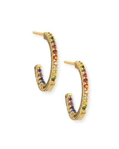 Tai Small Rainbow Huggie Hoop Earrings In Gold