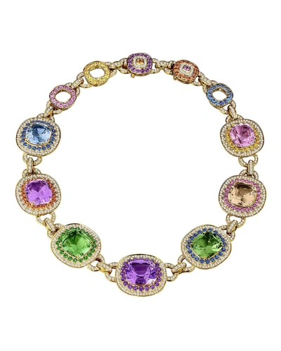 Margot Mckinney Jewelry 18k Gold Multi-stone Collar Necklace