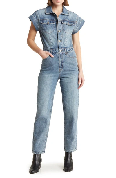 Habitual Denim Jumpsuit In Sky Blue