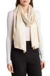 Vince Camuto Oversized Satin Pashmina Wrap In Taupe