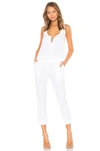 Monrow Crepe Jumpsuit In White