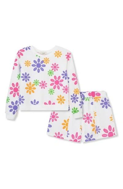 Peek Aren't You Curious Kids' Floral Print Cotton Top & Shorts Set