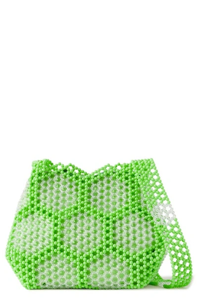 Lu By Lu Tennis Beaded Crossbody Bag In Green