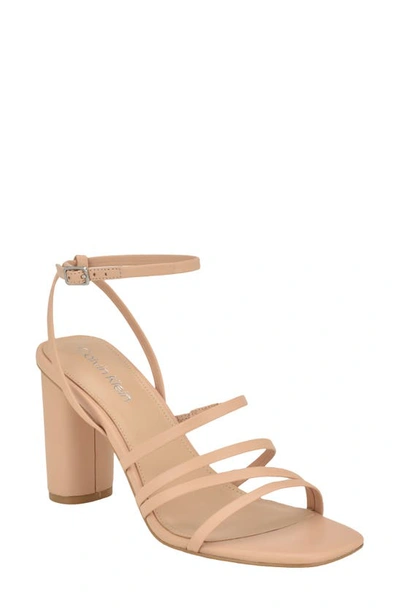 Calvin Klein Norra Ankle Strap Sandal In Light Natural