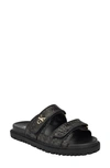 Calvin Klein Donnie Slide Sandal In Black- Manmade