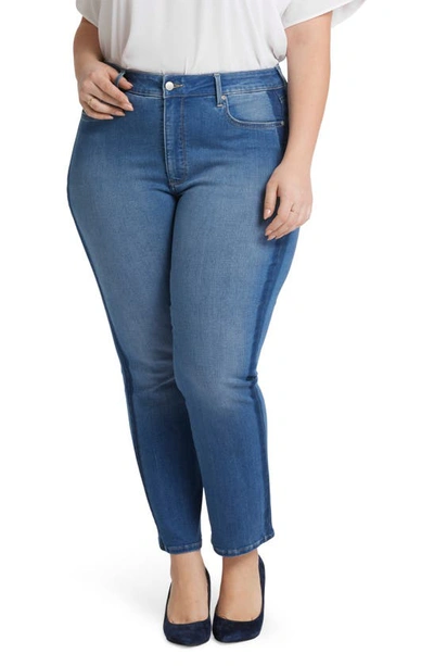 Nydj Marilyn High Waist Ankle Straight Leg Jeans In Azure Wave