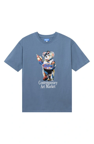 Market Art  Bear Graphic T-shirt In Wave