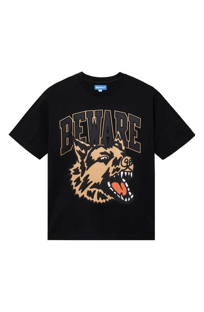 Market Classic Beware Graphic T-shirt In Washed Black