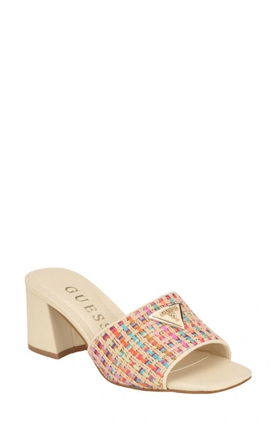 Guess Gable Slide Sandal In Ivory