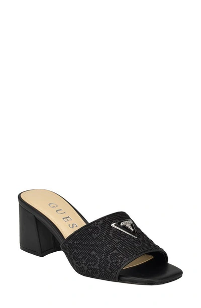 Guess Gable Slide Sandal In Black