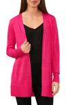 Halogen Side Slit Cardigan In Magenta Pink