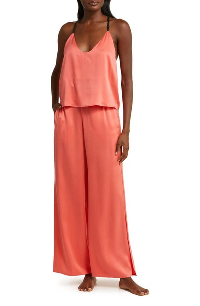 Lunya Washable Mulberry Silk Pajamas In Outro Coral