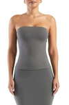 Naked Wardrobe Extra Butter Strapless Top In Charcoal