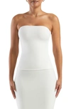 Naked Wardrobe Extra Butter Strapless Top In White