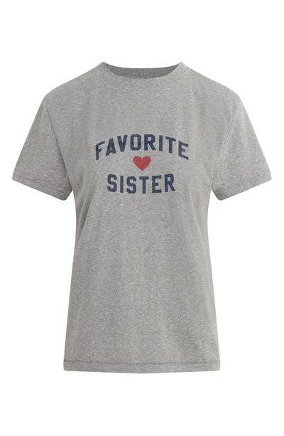 Favorite Daughter Favorite Sister Graphic T-shirt In Heather Grey