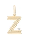 Adina Reyter Groovy Initial Diamond Pendant Charm In Yellow Gold - Z