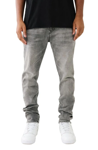 True Religion Brand Jeans Rocco Painted Skinny Jeans In Moscow Mule Grey Wash