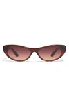 Quay Slate 37mm Gradient Cat Eye Sunglasses In Brown Tort & Dark Brown