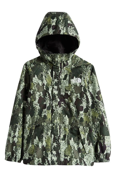 The North Face Kids' Antora Waterproof Rain Jacket In Green