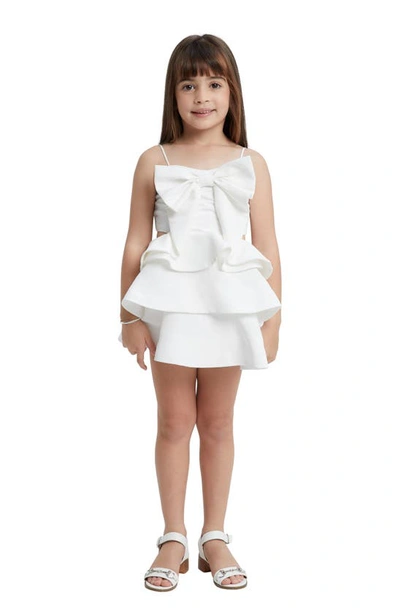 Bardot Junior Kids' Tulip Bow Party Dress In Orchid White