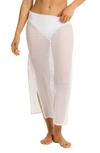Sea Level Surf Mesh Cover-up Maxi Skirt In White