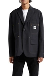 Sacai Carhartt Wip Reversible Bonded Suiting Jacket In Black