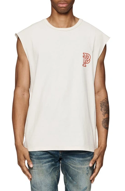 Purple Brand Sleeveless Graphic T-shirt In Off White