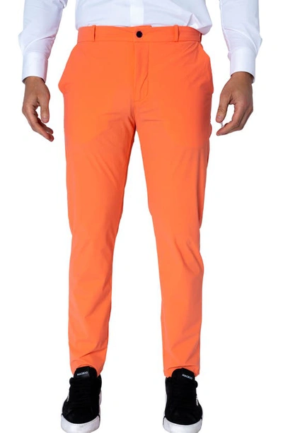 Maceoo Slim Fit Pants In Orange
