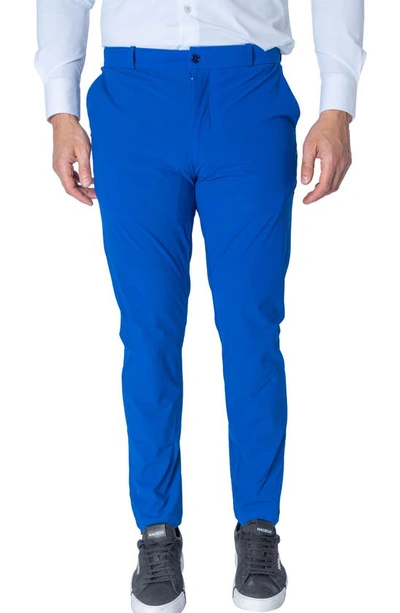 Maceoo Slim Fit Pants In Blue