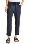 Splendid Angie Straight Leg Pants In Navy