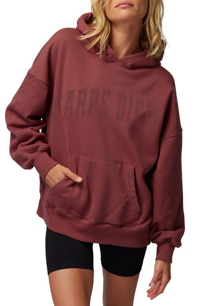 Spiritual Gangster Carpe Diem Cotton Graphic Hoodie In Rosewood