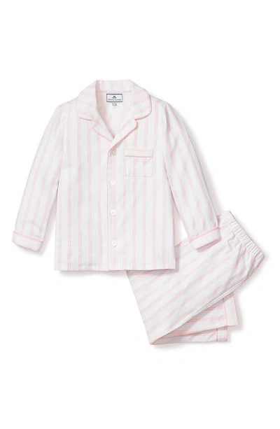 Petite Plume Girls' Striped Pajama Set - Baby, Little Kid, Big Kid In White