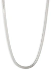 Bp. Herringbone Chain Necklace In Sterling Silver Dipped