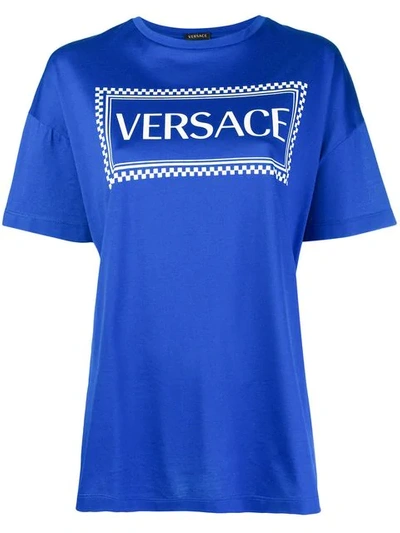 Versace Logo Patch T-shirt - Blue