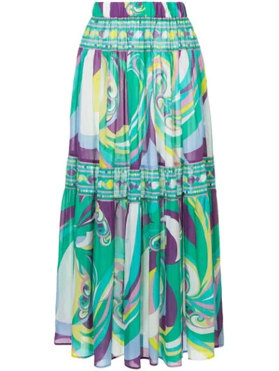 Emilio Pucci Pleated Skirt In Green