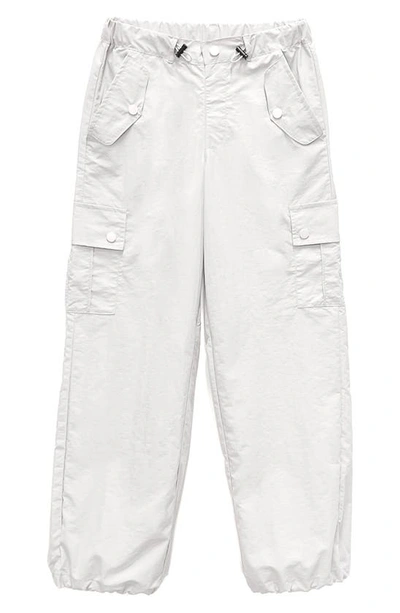 Tractr Kids' Parachute Cargo Pants In White