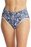 Hanky Panky Print Lace Briefs In Sketchbook Floral