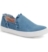 Kate Spade Lilly Ruffle Slip-on Sneaker In Light Blue Denim