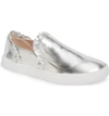 Kate Spade Lilly Ruffle Slip-on Sneaker In Silver