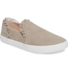 Kate Spade Lilly Ruffle Slip-on Sneaker In Grey Suede