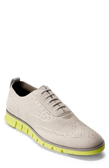 zerogrand stitchlite woven wool wingtip