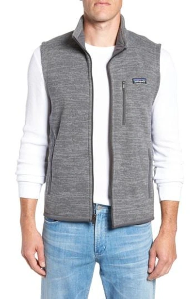 Patagonia 'better Sweater' Zip Front Vest In Nickel