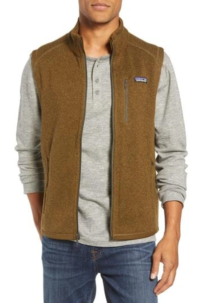 Patagonia 'better Sweater' Zip Front Vest In Sediment