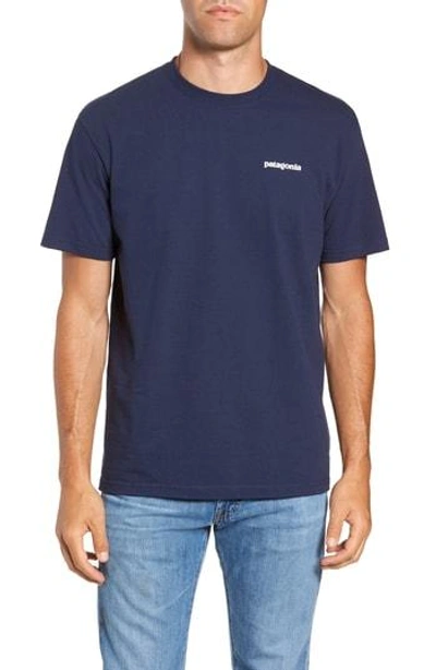Patagonia Fitz Roy Trout Crewneck T-shirt In Classic Navy