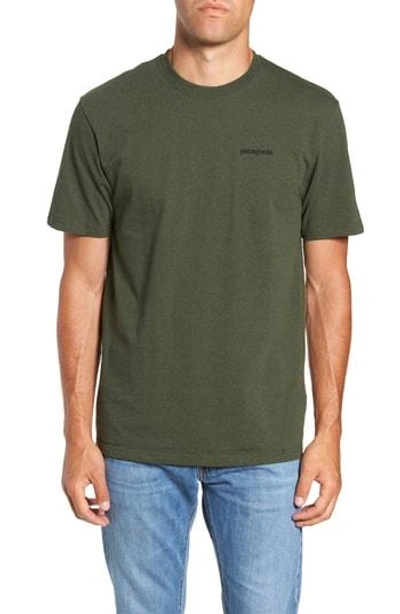 Patagonia Fitz Roy Trout Crewneck T-shirt In Nomad Green